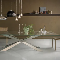Cattelan Italia Spyder-ruokapöytä, suorakaide