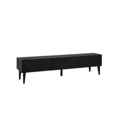 Hiipakka Vilja-tv-taso 150 x 40 cm, valkoinen / musta